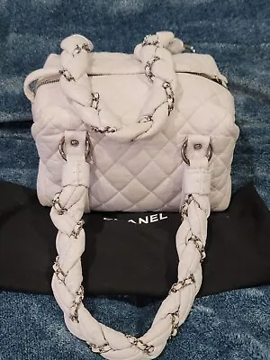 Chanel LADY BRAID WHITE MATTE VINTAGE LEATHER BAG W Authenticity Card • $2250