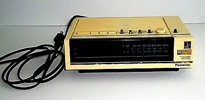 Panasonic Clock Radio RC-6050 Yellow AM FM Band Tested Works Vintage  CE • $19