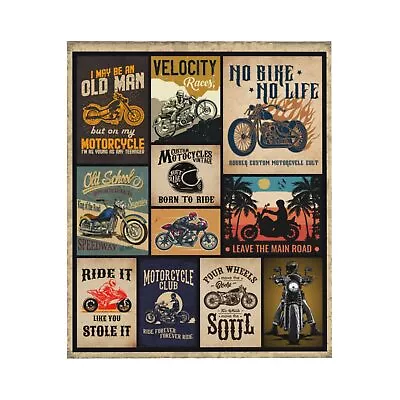 Motorcycle Gifts For Men & Women Motorcycle Blankets And Throws Motocross Bla... • $34.31