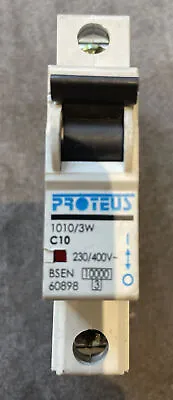 £3.90 • Buy Proteus C10 1010/3w 10a 10amp Type C10 Single Pole Sp 1p Mcb