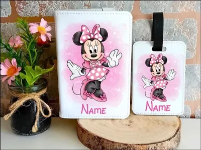 Minnie Mouse -Personalised Passport Cover And Luggage Tag Set • £16.99