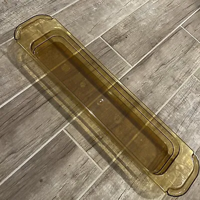 McDonalds Clear Yellow Plastic Storage Food Tray 25” X 5.5” Crellin 4140 • $33.21