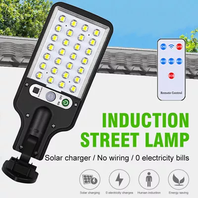 6000W LED Solar Wall Light PIR Motion Sensor Security Outdoor Street Garden Lamp • £6.99