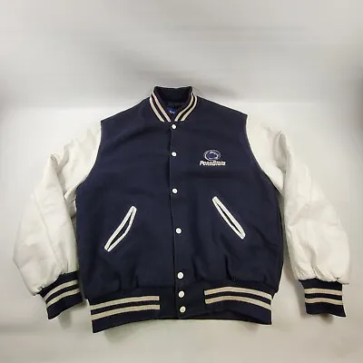 Vintage Penn State 80s/90s College Varsity Jacket Holloway Sz XL Wool And Leathe • $49.95