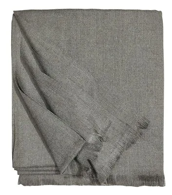 Men's Plain Gray Woolen Lohi Shawl Scarf Scarves 50  X 100  • $40