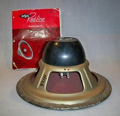 Misco Redline LC120C 12  Coaxial Speaker Vintage Hi-Fi W/ Original Catalog • $49.95