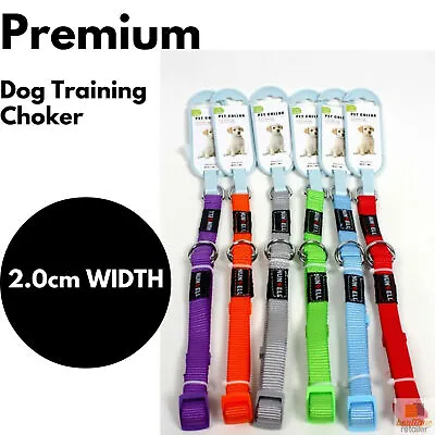 DOG TRAINING CHOKER Collar Martingale Adjustable Lead 2.0cm Width New • $11