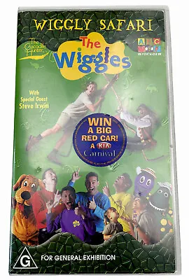 The Wiggles Wiggly Safari Steve Irwin VHS Video Cassette Tape PAL G 2002 • $18.33