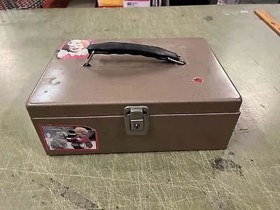 Vtg Rockway Metal Prod Corp Black Handled Metal Cash Box • $19.95