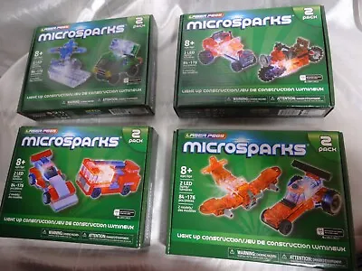 Laser Pegs Light-Up Microsparks 4-2 Packs NIP Never Opened Ages 8+ • $102.16