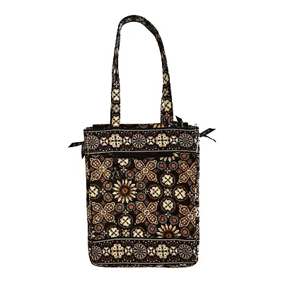 Vera Bradley Laptop Travel Tote In Canyon Brown With Two Handles Side Zippers • $18