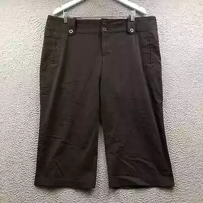 Mossimo Capri Pants Women's Size 18 Pockets Brown • $9.99