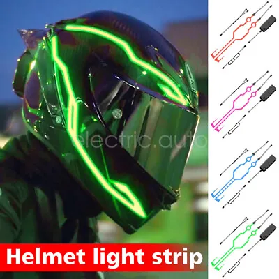 Motorcycle Helmet Light Strip Night Riding LED Light Flashing Signal Sticker USA • $8.99