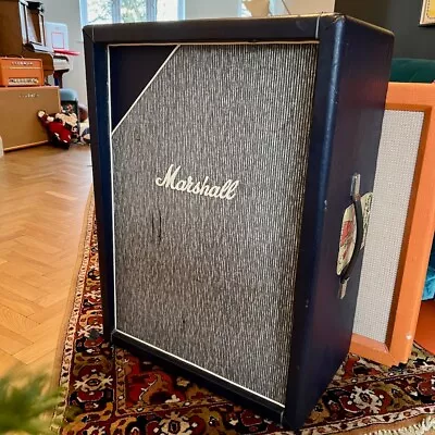 Vintage 1967 Marshall Pinstripe 1x18 Goodmans Audiom Guitar Amplifier Cabinet • $2519.59