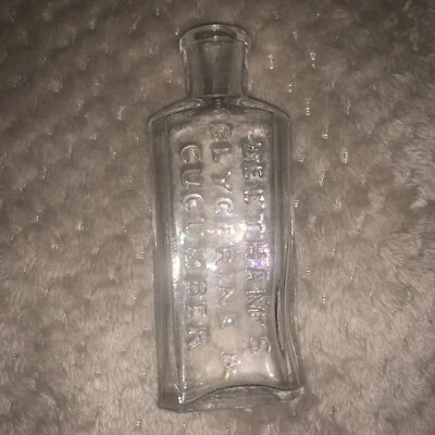 £6 • Buy Beethams Old Antique Glass Chemist Medicine Bottle Glycerine And Cucumber