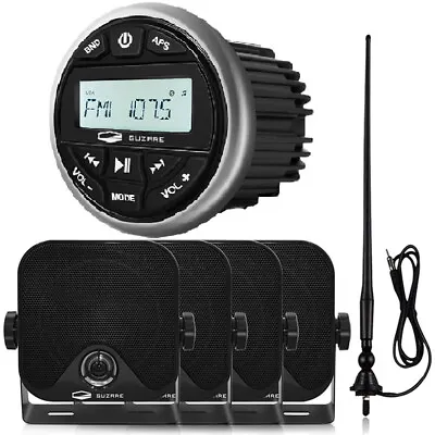 GUZARE Marine Bluetooth Stereo Audio System W/ Waterproof Speaker For ATV UTV • $187.99