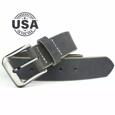 Nickel Free Smoky Mountain Distressed Leather Belt By Nickel Smart® • $49.95