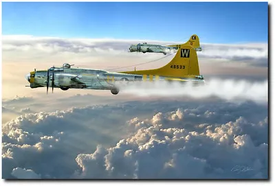 Aluminum Overcast Skies By Peter Chilelli - Boeing B-17 Flying Fortress • $110