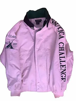 Vtg 1990s 90s Nautica Challenge Puffy Ski Snow Sailing Jacket Mens L  White Coat • $162.37