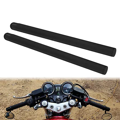 Motorcycle Universal 7/8  22mm Black CNC Adjustable Handle Bar Clip On Ons Fork • $14.81