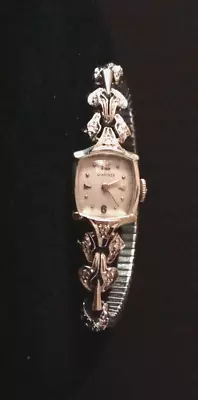 Vtg. Ladies Longines 14kt White Gold & Diamonds. & Watch Appraisal • $385