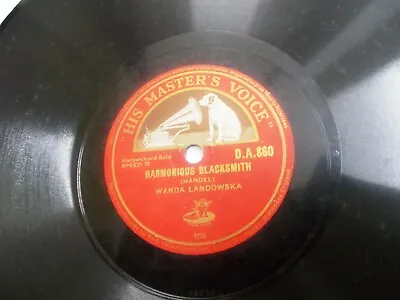 WANDA LANDOWSKA Turkish March Mozart/Harmonious Handel 78 RPM RECORD ENGLAND EX • $500