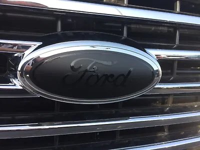 Ford Oval Emblem BLACKOUT STICKER OVERLAY Fits 2020 F150 • $19.99