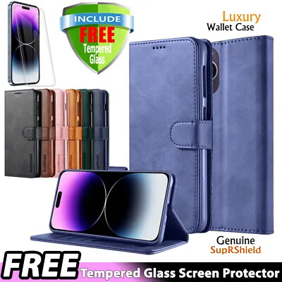 For IPhone 15 14 13 11 Pro Max 7 8 Plus X XS XR Wallet Case Flip Leather Cover • $10.99