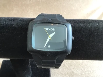 £40 • Buy Nixon Mens Watch The Rubber Player Yes It’s Real Diamond Dial Black Silicone Str