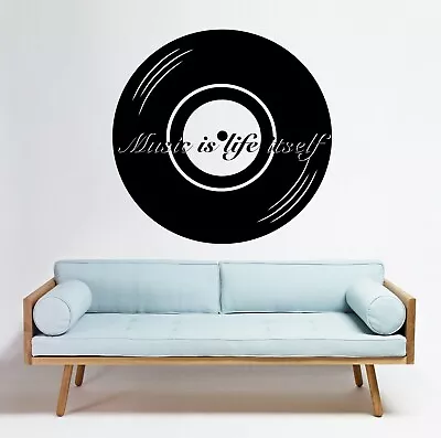Music Wall Decal Record Studio Sticker Décor Removable Retro Compositor Dj  • $29.99