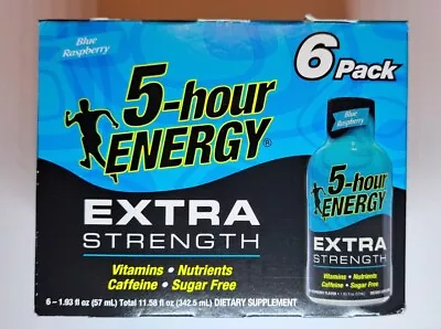 5-Hour Energy Extra Strength Blue Raspberry - 6 Ct - Exp. 10/24 • $14.50