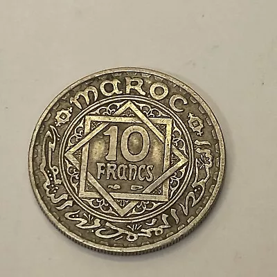 Morocco 10 Francs AH1366(a) Copper-Nickel • $2.88