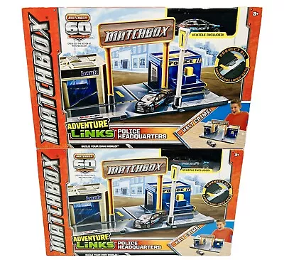 MatchBox Cars Set Of 2 Adventure Links Police Headquarters Mattel 2012 Retired • $39.99