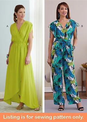 SEWING PATTERN Womens Clothes Clothing Long Maxi Jumpsuit Dress Summer Plus 6756 • $9.49