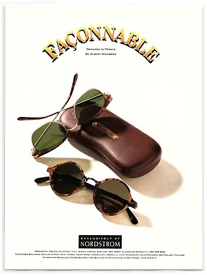 1994 Faconnable Sunglasses Print Ad Albert Goldberg France Nordstrom Case 2 Pair • £11.09