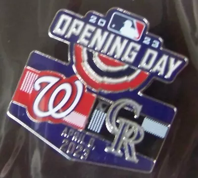 2023 Opening Day Pin Washington Nationals Colorado Rockies  MLB • $25