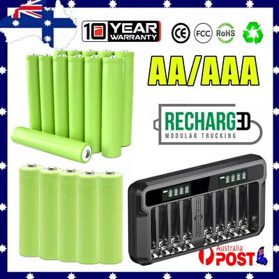 8x AA/AAA Rechargeable Battery High Capacity Long Lasting Lithium + USB Charger • $32.99