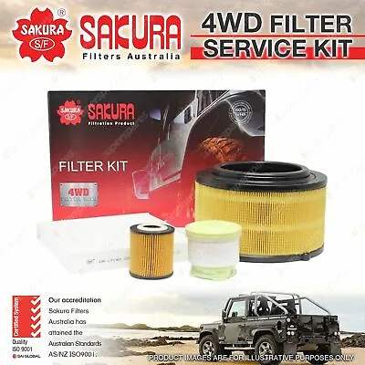 $66.45 • Buy Sakura 4WD Filter Service Kit For Ford Ranger PX Everest UA Ref RSK25C