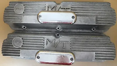 M/T140P-55B Vintage Valve Covers SB Ford 221-302 351W Polished Finned  • $274.99