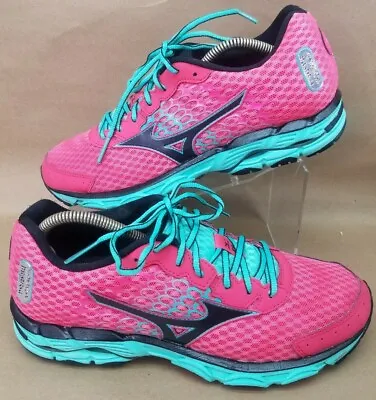 MIZUNO Wave Inspire 11 Women's Pink Teal RUNNING Shoes J1GD154409 Size 11 • $32