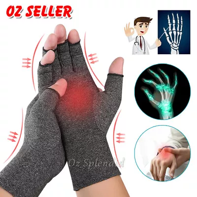 Arthritis Gloves Compression Joint Finger Pain Relief Hand Wrist Support Brace • $10.75