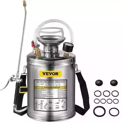 Sprayer Metal Pump Mister 1 Gal. Stainless Steel 12 In. Wand Handle 3 Ft Lawn • $66.68