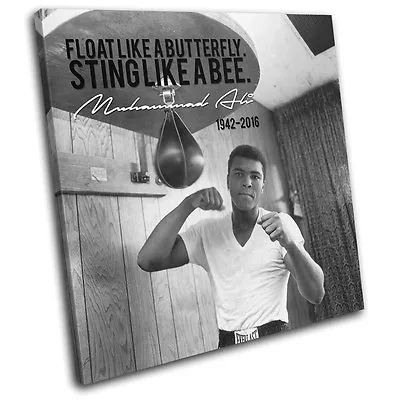 Muhammad Ali Quote Boxing Sports SINGLE CANVAS WALL ART Picture Print • £29.99