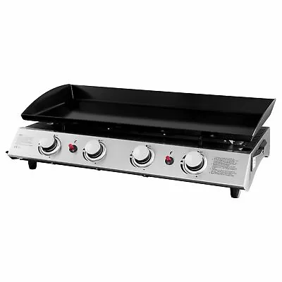 £199 • Buy Callow Stainless Steel 4 Burner Gas Plancha With Black Enamelled Griddle
