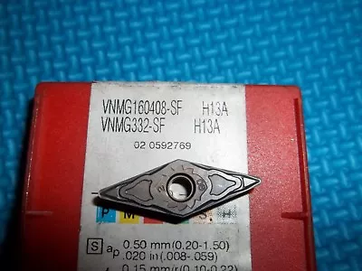 New Sandvik VNMG 16 04 08 SF H13A VNMG332  (Box Of 8 Inserts) • $34