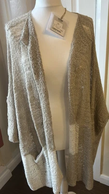 £39.99 • Buy NEW CREA CONCEPT  Size 44 UK  16 Open Cardigan With Pockets