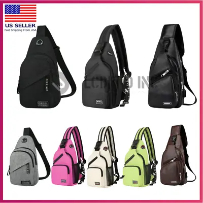 Men Women Sling Bag Chest Fanny Packs Cross Body Travel Sports Shoulder Backpack • $8.38