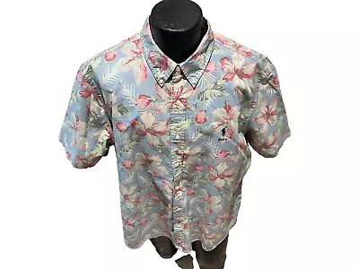 Nwot Ralph Lauren Vintage Floral Print S/s Cott Hawaaiian Shirt Xxl/ttg • $34.95