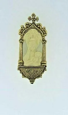 Vintage Gold Tone Brooch Madonna & Child Vatican Library Collection Religious  • $24.99