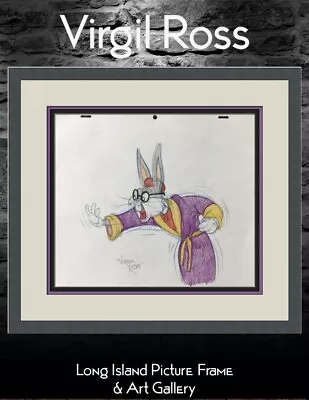 Virgil Ross Original Signed Model Sheet Drawing Bugs Bunny Robe II Custom Framed • $450